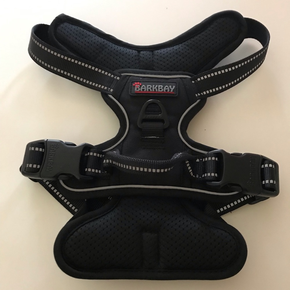 Black medium dog harness